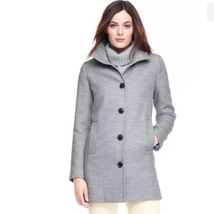 LANDS’ END Pea Coat Stand Collar Mid Length Size 16